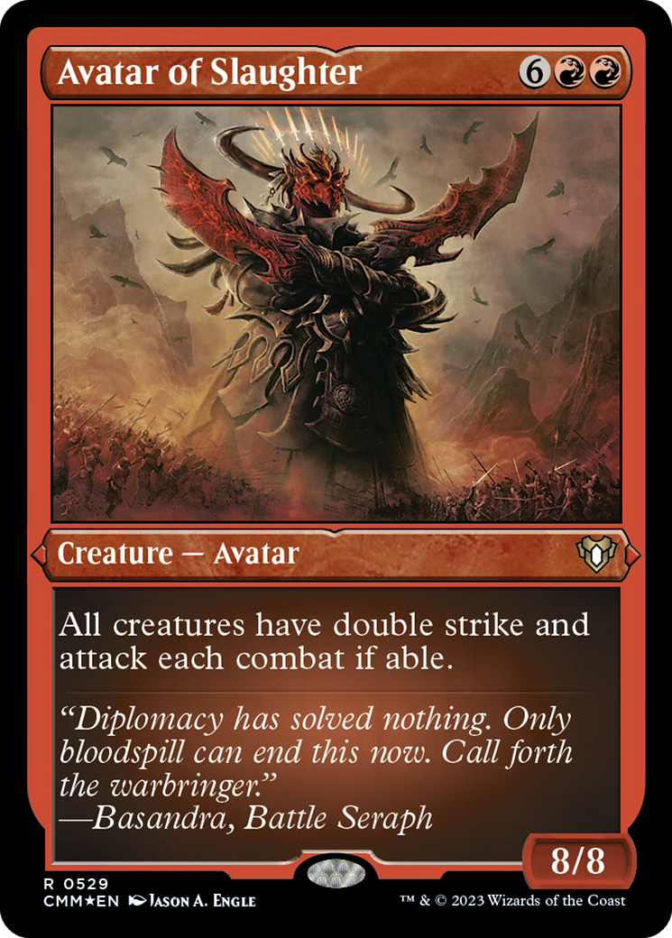 Avatar of Slaughter (529) [Commander Masters] etched - Deck Out Gaming