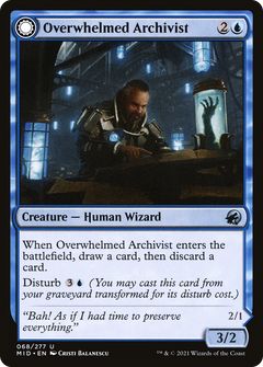 Overwhelmed Archivist // Archive Haunt (68) [Innistrad: Midnight Hunt] foil - Deck Out Gaming