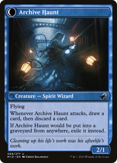 Overwhelmed Archivist // Archive Haunt (68) [Innistrad: Midnight Hunt] foil - Deck Out Gaming