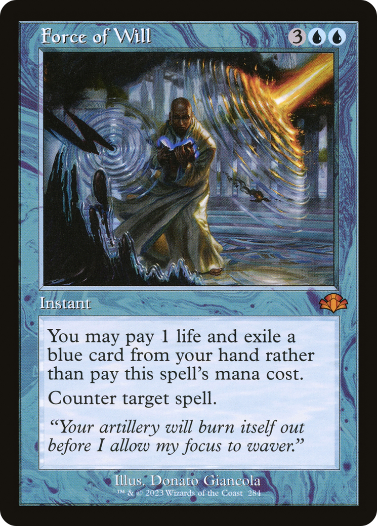 Force of Will (Retro Frame) (284) [Dominaria Remastered] foil - Deck Out Gaming