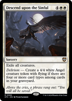 Descend upon the Sinful (80) [Outlaws of Thunder Junction Commander] - Deck Out Gaming
