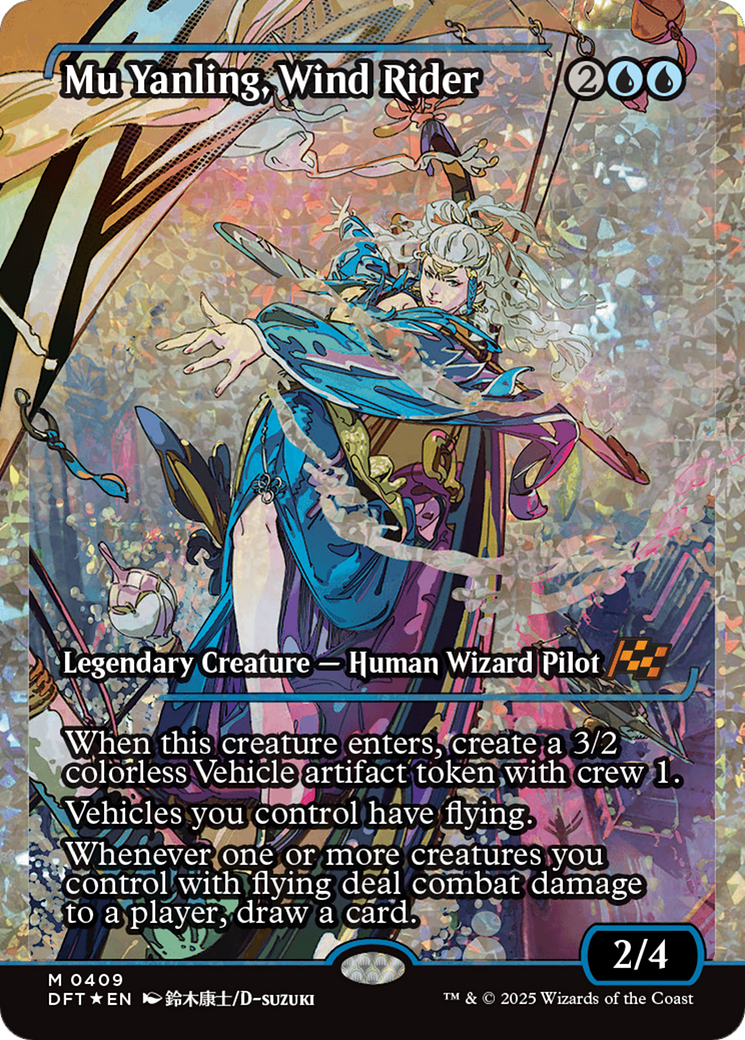 Mu Yanling, Wind Rider (Showcase) (Fracture Foil) (409) [Aetherdrift] foil - Deck Out Gaming