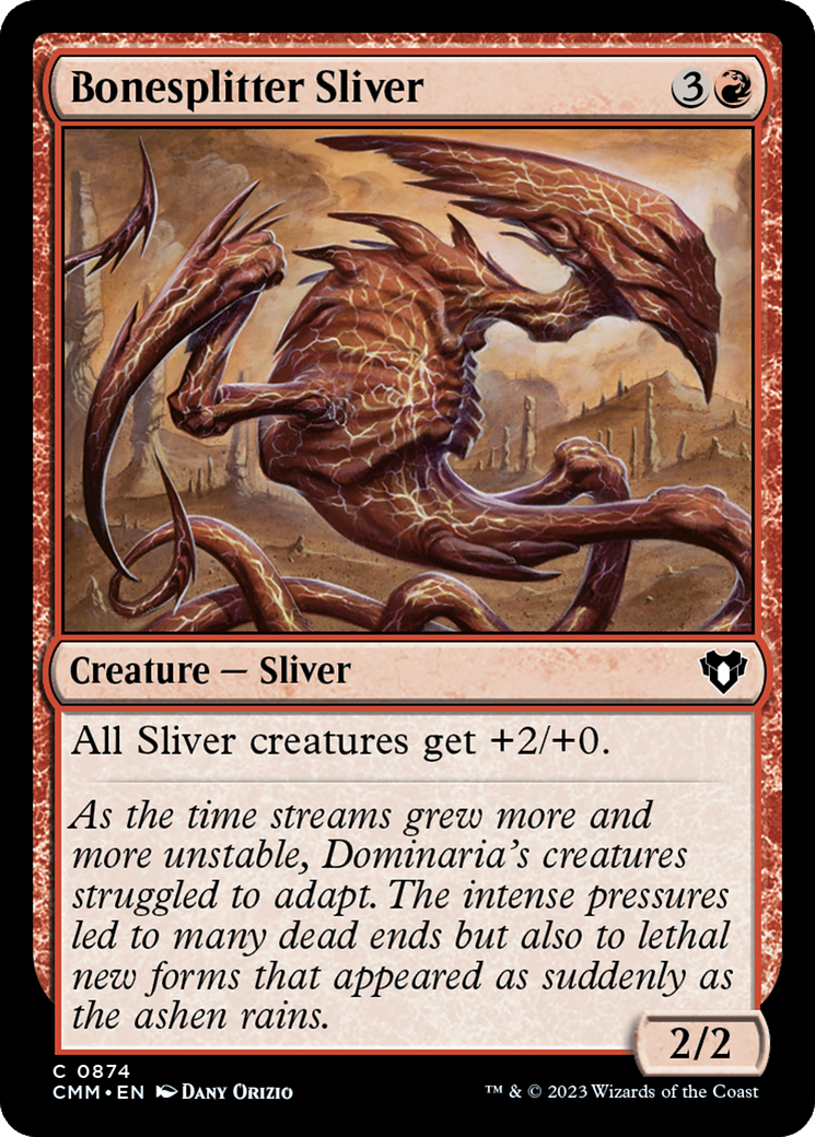 Bonesplitter Sliver (874) [Commander Masters] - Deck Out Gaming