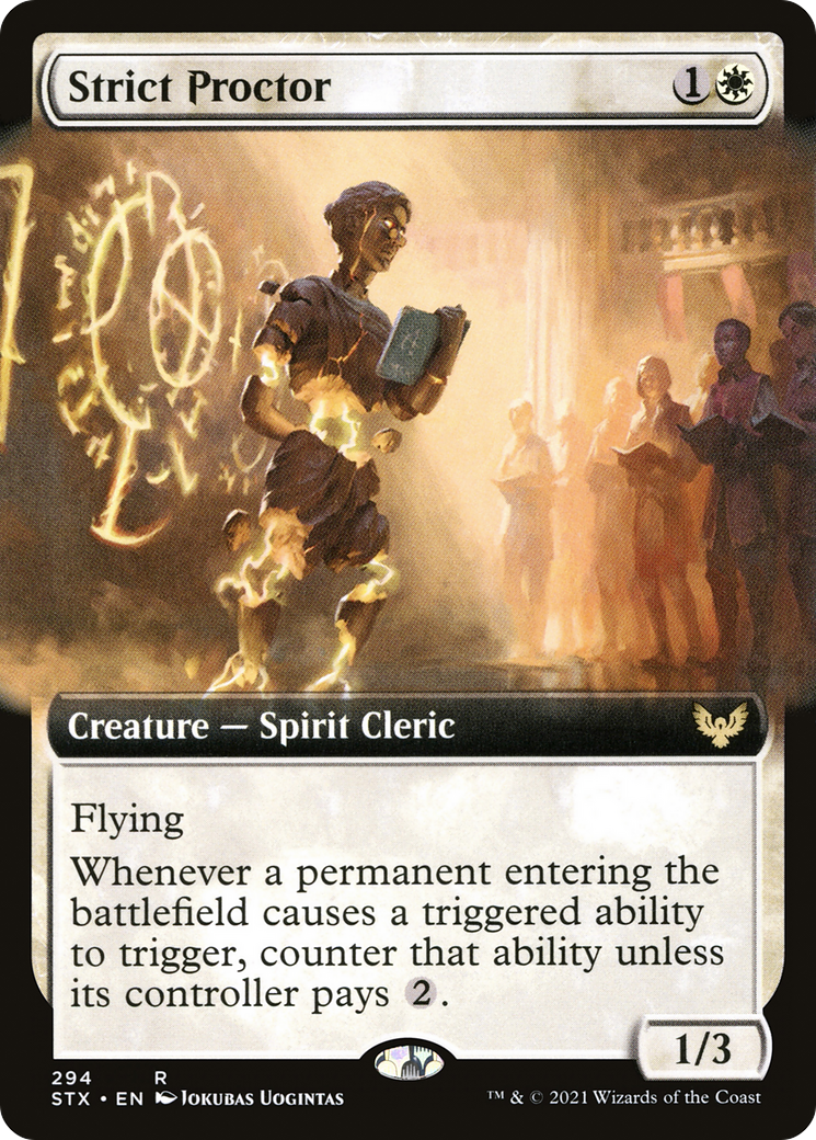 Strict Proctor (Extended Art) (294) [Strixhaven: School of Mages] foil - Deck Out Gaming
