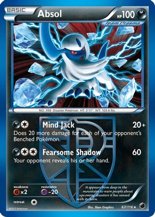 Absol (Team Plasma) (67) [Plasma Freeze] Holofoil - Deck Out Gaming
