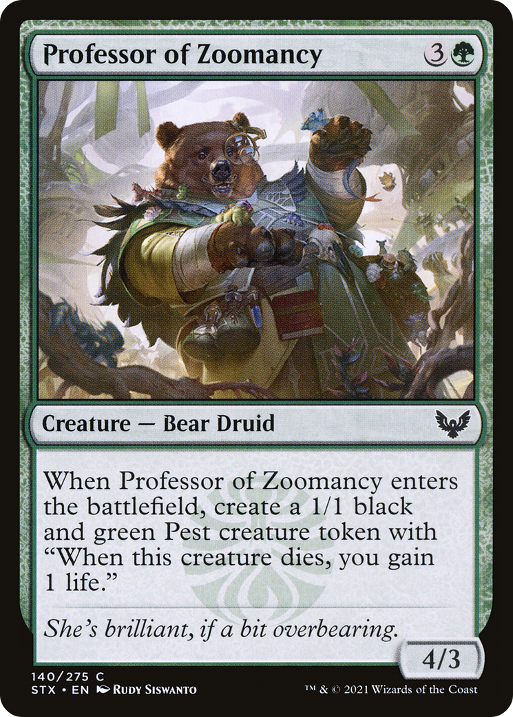 Professor of Zoomancy (140) [Strixhaven: School of Mages] foil - Deck Out Gaming