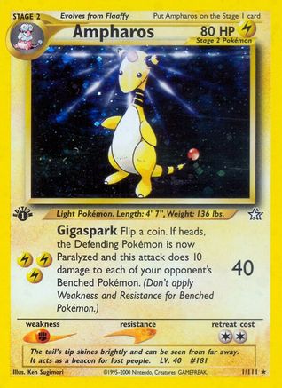 Ampharos (1) [Neo Genesis] 1st Edition Holofoil - Deck Out Gaming