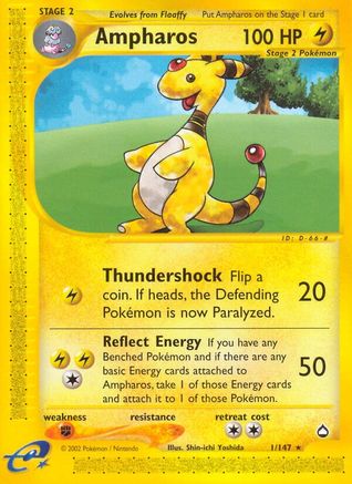 Ampharos (1) [Aquapolis] Reverse Holofoil - Deck Out Gaming