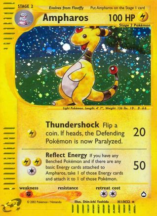 Ampharos (H1) (H1) [Aquapolis] Holofoil - Deck Out Gaming