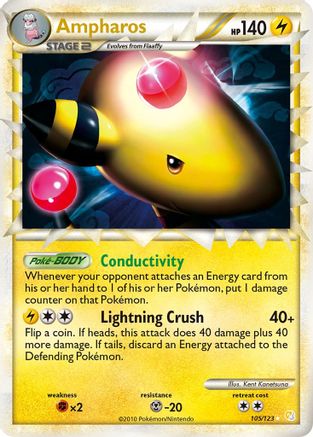 Ampharos (Prime) (105) [HeartGold SoulSilver] Holofoil - Deck Out Gaming