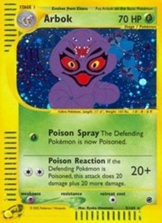 Arbok (3) (3) [Expedition] Reverse Holofoil - Deck Out Gaming