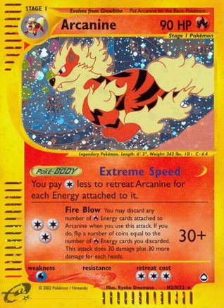 Arcanine (H2) (H2) [Aquapolis] Holofoil - Deck Out Gaming