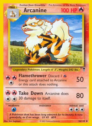 Arcanine (36) [Legendary Collection] Reverse Holofoil - Deck Out Gaming