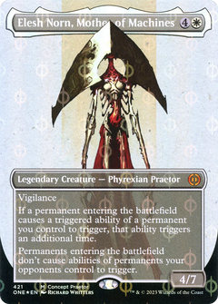 Elesh Norn, Mother of Machines (Concept Praetor) (Step-and-Compleat Foil) (421) [Phyrexia: All Will Be One] foil - Deck Out Gaming