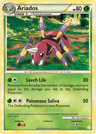 Ariados (15) [HeartGold SoulSilver] Reverse Holofoil - Deck Out Gaming