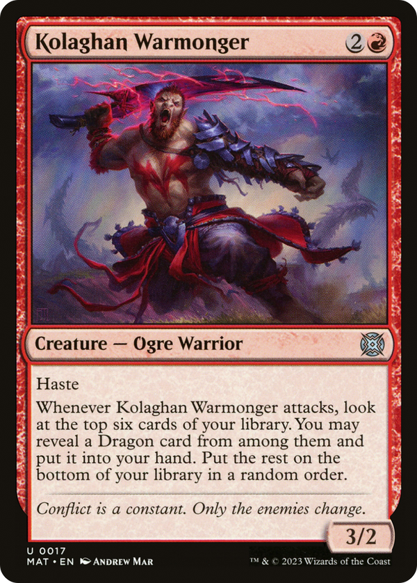 Kolaghan Warmonger (17) [March of the Machine: The Aftermath] foil - Deck Out Gaming
