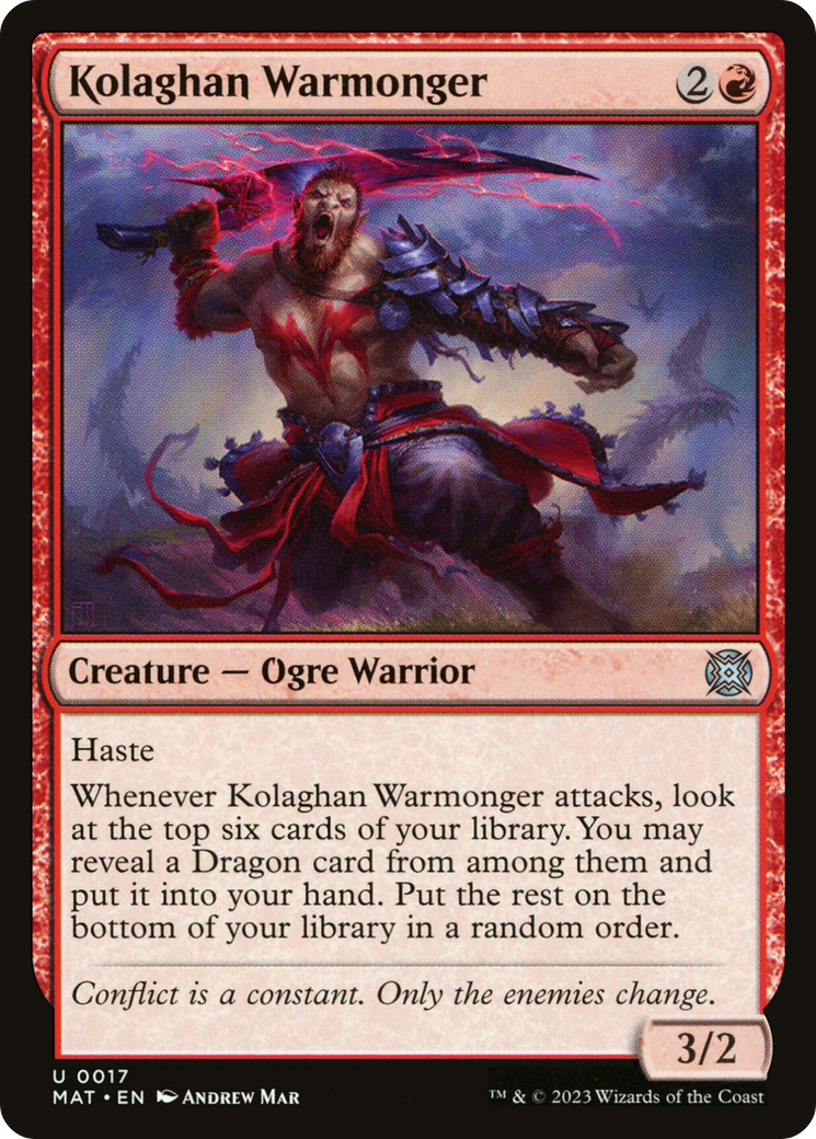 Kolaghan Warmonger (17) [March of the Machine: The Aftermath] foil - Deck Out Gaming
