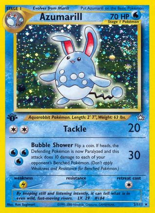 Azumarill (2) [Neo Genesis] 1st Edition Holofoil - Deck Out Gaming