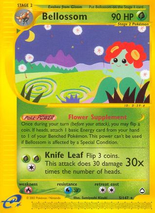 Bellossom (5) [Aquapolis] Reverse Holofoil - Deck Out Gaming