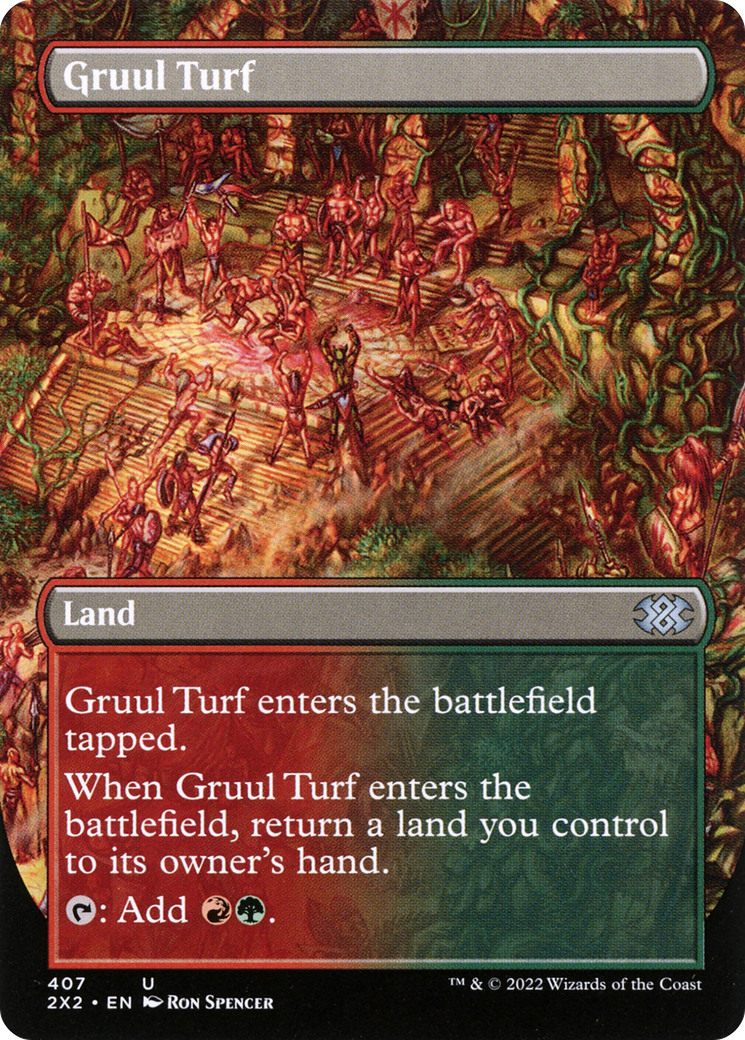 Gruul Turf (Borderless) (407) [Double Masters 2022] - Deck Out Gaming