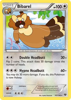 Bibarel (107) [XY Base Set] Reverse Holofoil - Deck Out Gaming