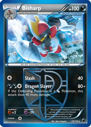 Bisharp (Team Plasma) (73) [Plasma Freeze] Reverse Holofoil - Deck Out Gaming