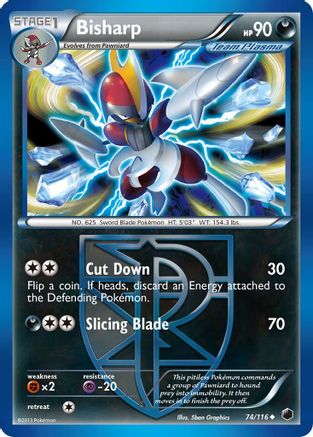 Bisharp (Team Plasma) (74) (74) [Plasma Freeze] - Deck Out Gaming