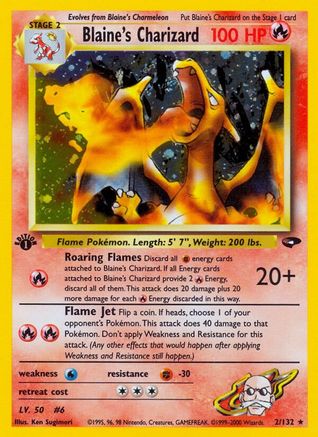 Blaine's Charizard (2) [Gym Challenge] 1st Edition Holofoil - Deck Out Gaming