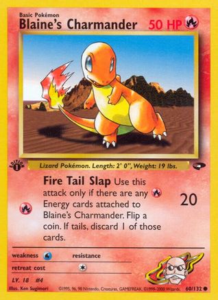 Blaine's Charmander (60) [Gym Challenge] 1st Edition - Deck Out Gaming