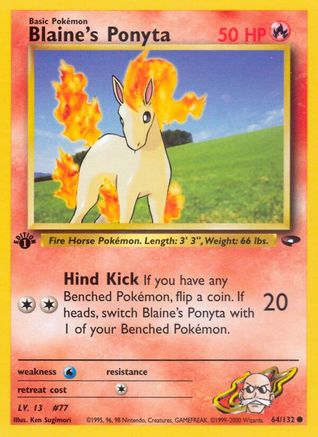 Blaine's Ponyta (64) [Gym Challenge] 1st Edition - Deck Out Gaming