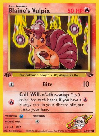 Blaine's Vulpix (66) [Gym Challenge] 1st Edition - Deck Out Gaming