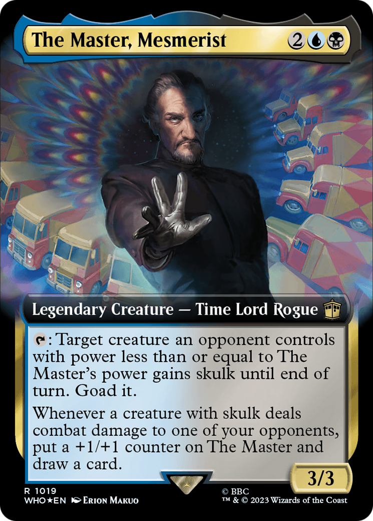 The Master, Mesmerist (Extended Art) (Surge Foil) (1019) [Doctor Who] foil - Deck Out Gaming