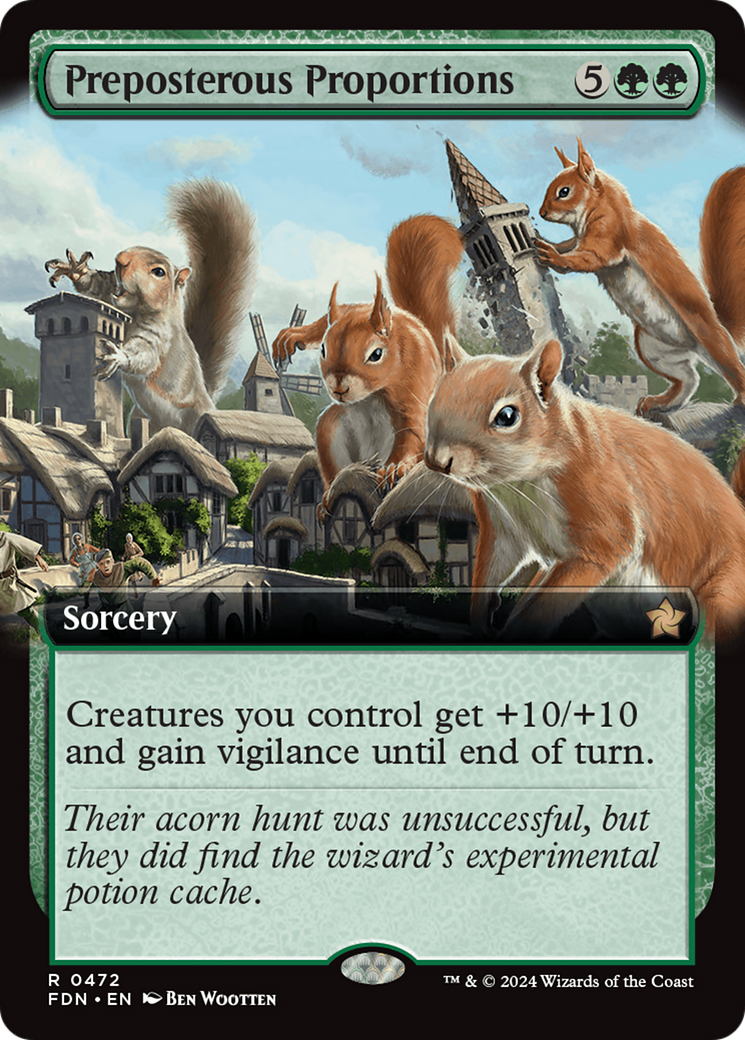 Preposterous Proportions (Extended Art) (472) [Foundations] foil - Deck Out Gaming