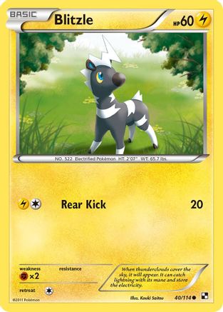 Blitzle (40) (40) [Black and White] Reverse Holofoil - Deck Out Gaming
