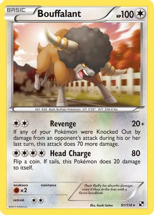 Bouffalant (91) (91) [Black and White] Reverse Holofoil - Deck Out Gaming