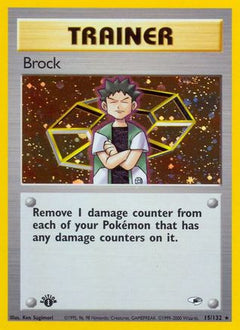 Brock (15) (15) [Gym Heroes] 1st Edition Holofoil - Deck Out Gaming