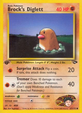 Brock's Diglett (67) [Gym Challenge] 1st Edition - Deck Out Gaming