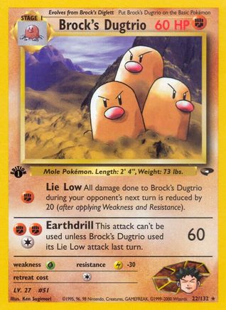 Brock's Dugtrio (22) [Gym Challenge] 1st Edition - Deck Out Gaming