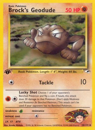 Brock's Geodude (38) (38) [Gym Heroes] 1st Edition - Deck Out Gaming