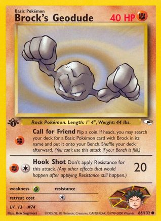 Brock's Geodude (66) (66) [Gym Heroes] 1st Edition - Deck Out Gaming