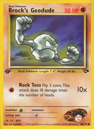Brock's Geodude (68) [Gym Challenge] 1st Edition - Deck Out Gaming