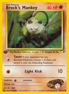 Brock's Mankey (67) (67) [Gym Heroes] 1st Edition - Deck Out Gaming