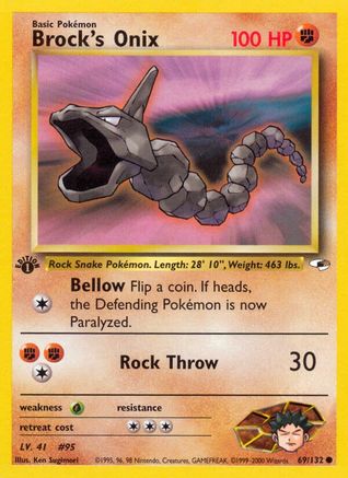 Brock's Onix (69) (69) [Gym Heroes] 1st Edition - Deck Out Gaming