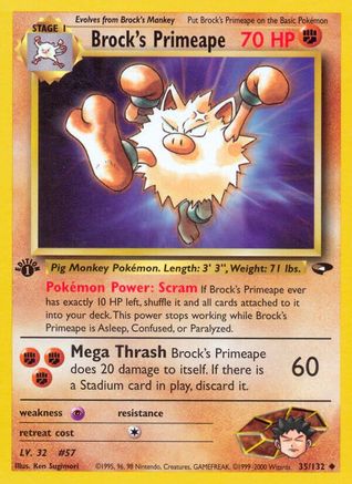 Brock's Primeape (35) [Gym Challenge] 1st Edition - Deck Out Gaming