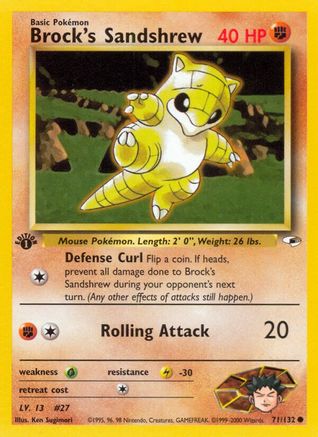 Brock's Sandshrew (71) (71) [Gym Heroes] 1st Edition - Deck Out Gaming