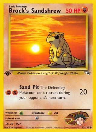 Brock's Sandshrew (72) (72) [Gym Heroes] 1st Edition - Deck Out Gaming