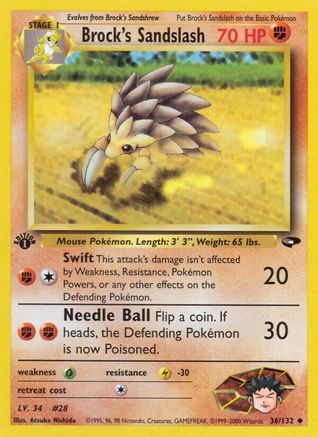 Brock's Sandslash (36) [Gym Challenge] 1st Edition - Deck Out Gaming