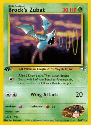 Brock's Zubat (24) (24) [Gym Heroes] 1st Edition - Deck Out Gaming
