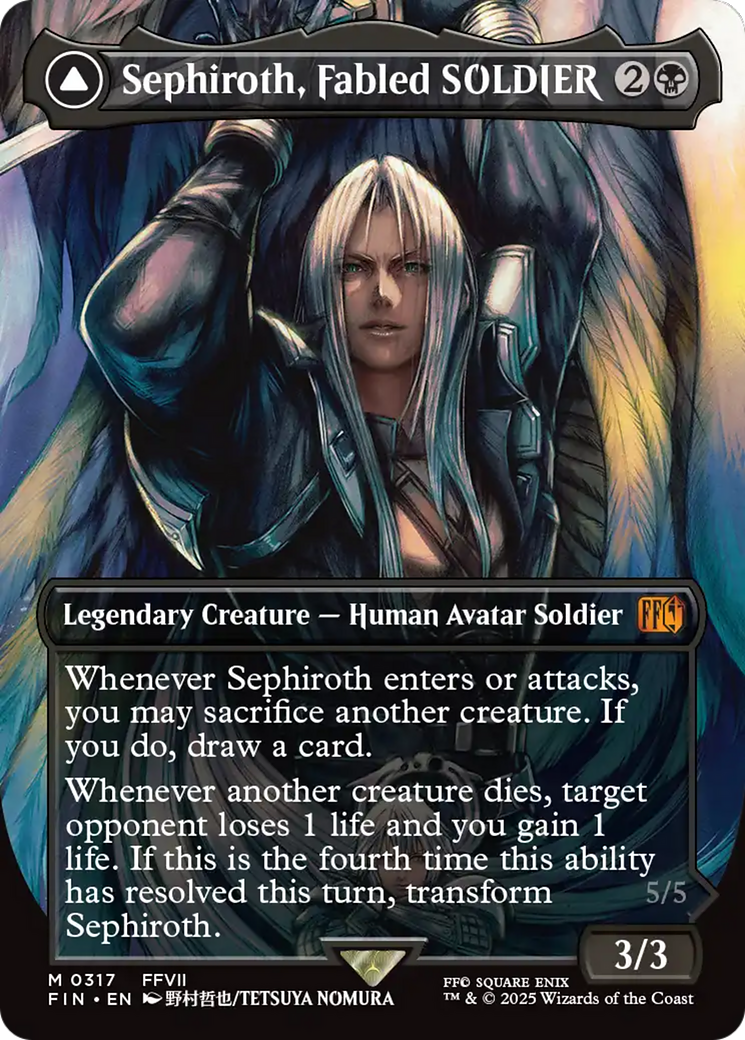 Sephiroth, Fabled SOLDIER // Sephiroth, One-Winged Angel (317) [FINAL FANTASY] foil - Deck Out Gaming