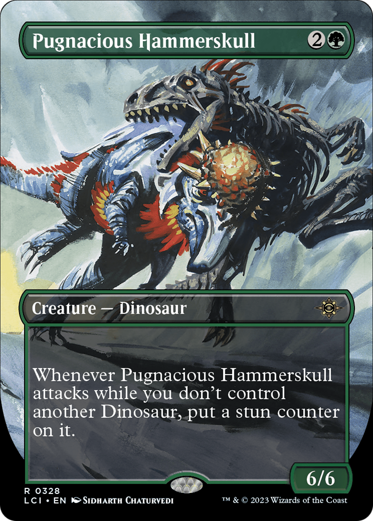 Pugnacious Hammerskull (Borderless) (328) [The Lost Caverns of Ixalan] foil - Deck Out Gaming